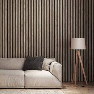 Cheshire Mouldings Acoustic Wall Panel Walnut 2400x605mm