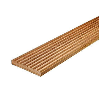 Balau Hardwood Decking Board 21 x 145mm Grooved / Reeded
